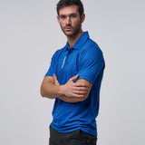 Omnitau Men's Sustainable Breathable Classic Golf Polo Shirt - Royal Blue