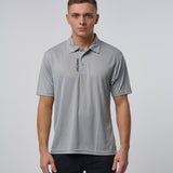 Omnitau Men's Sustainable Breathable Classic Golf Polo Shirt - Heather Grey