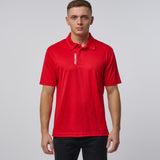 Omnitau Men's Sustainable Breathable Classic Golf Polo Shirt - Red