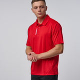 Omnitau Men's Sustainable Breathable Classic Golf Polo Shirt - Red