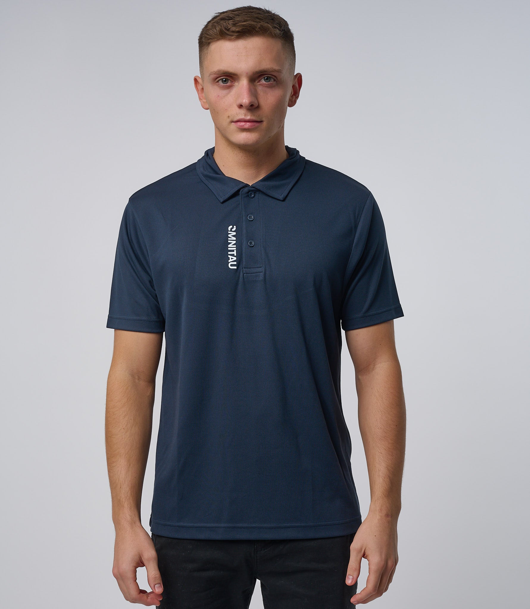 Omnitau Men's Sustainable Breathable Classic Golf Polo Shirt - Navy