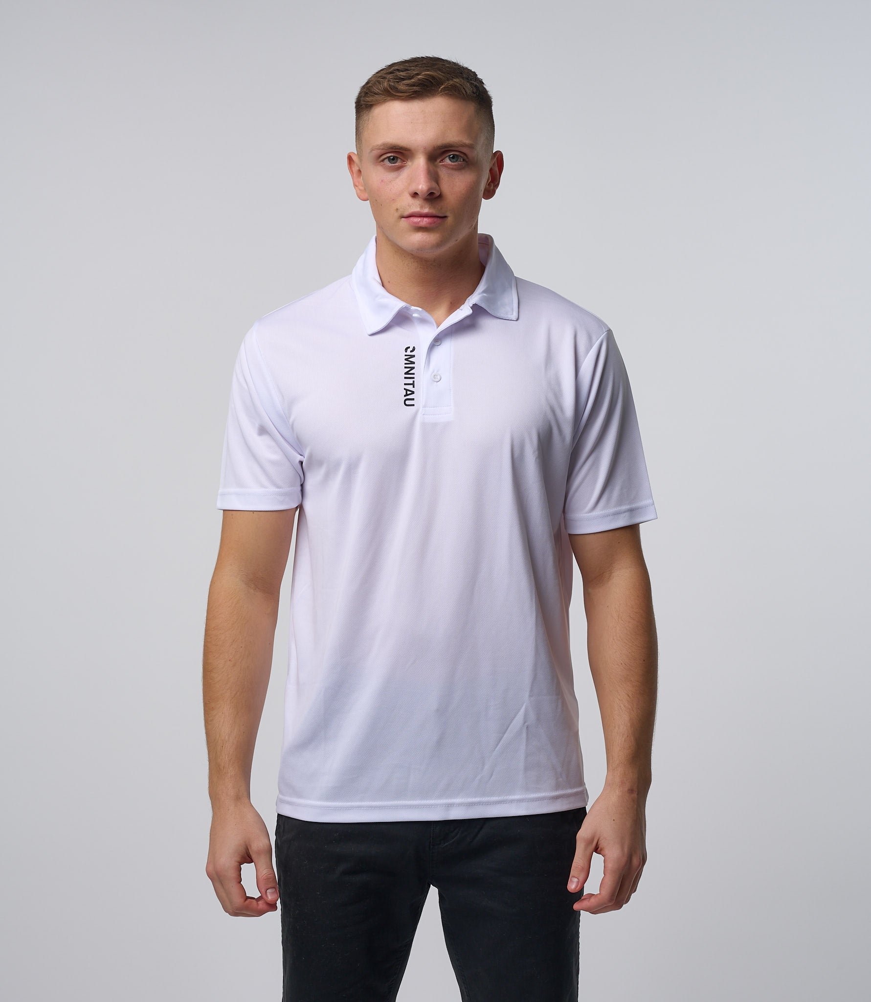 Omnitau Men's Sustainable Breathable Classic Golf Polo Shirt - White