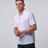 Omnitau Men's Sustainable Breathable Classic Golf Polo Shirt - White